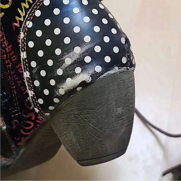 Women's Ankle Boots Maia European Punk Leather, Steam Punk, black UNIQUE size 8 - Picture 11 of 15